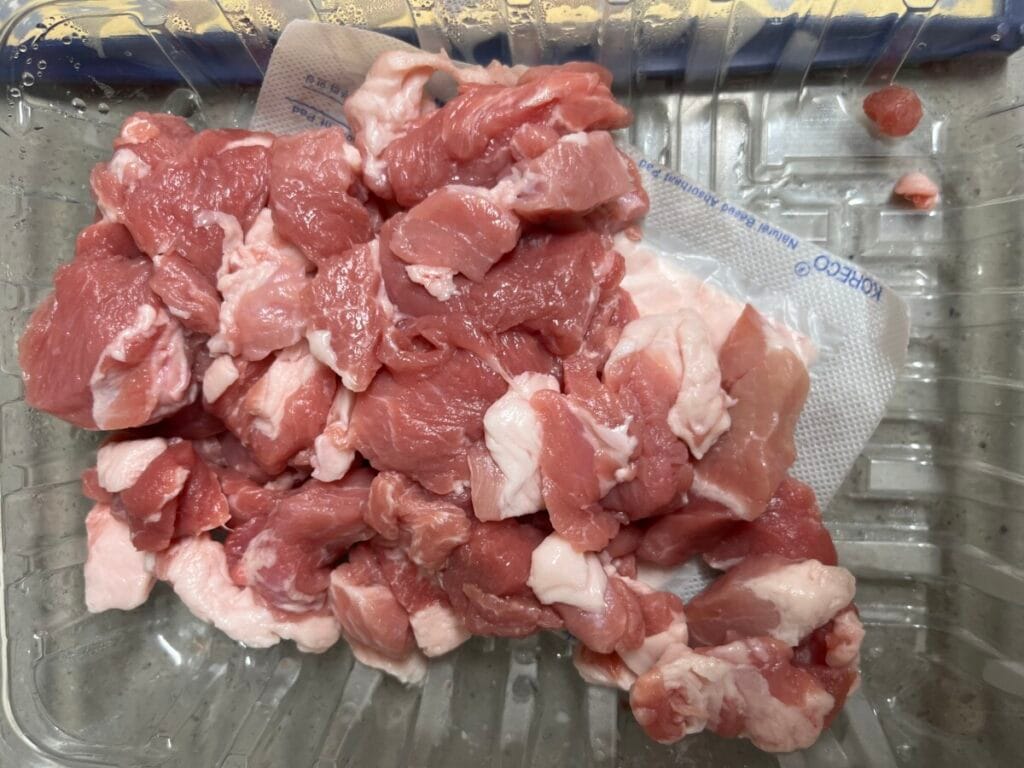 새우젓애호박찌개 재료_돼지고기