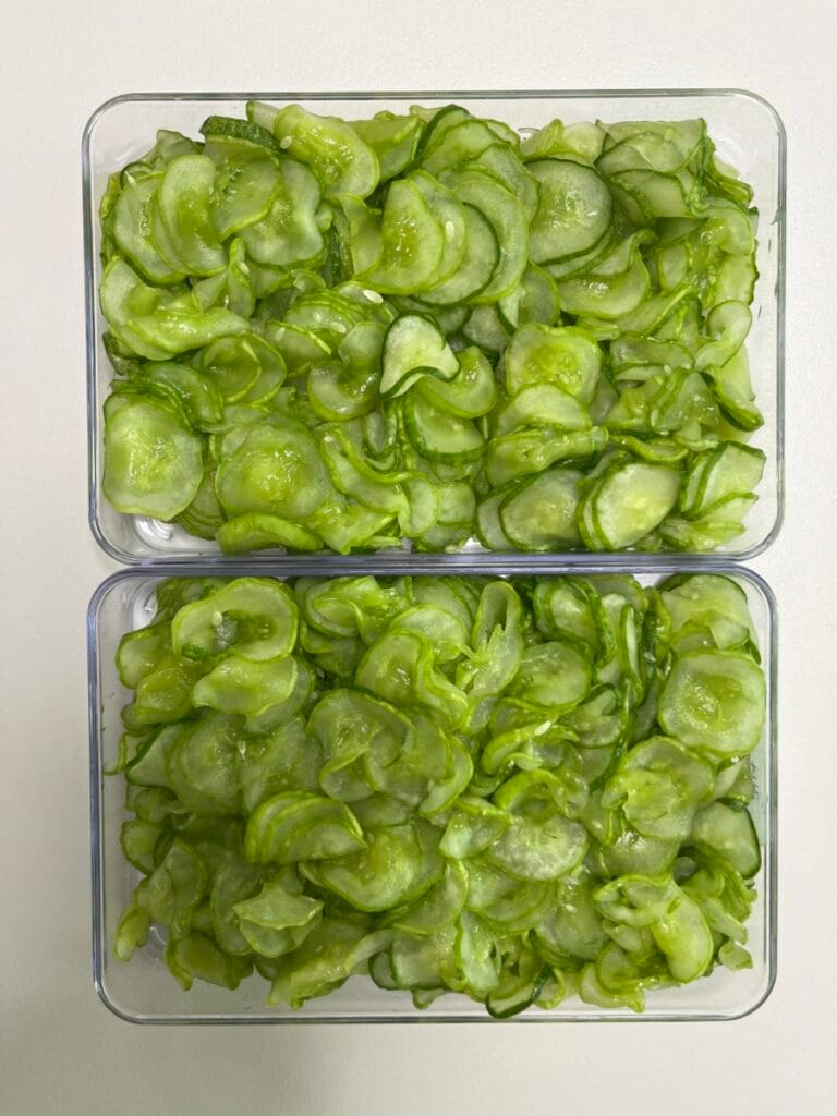 절인 오이 냉동 보관 용기에 넣어 보관하기