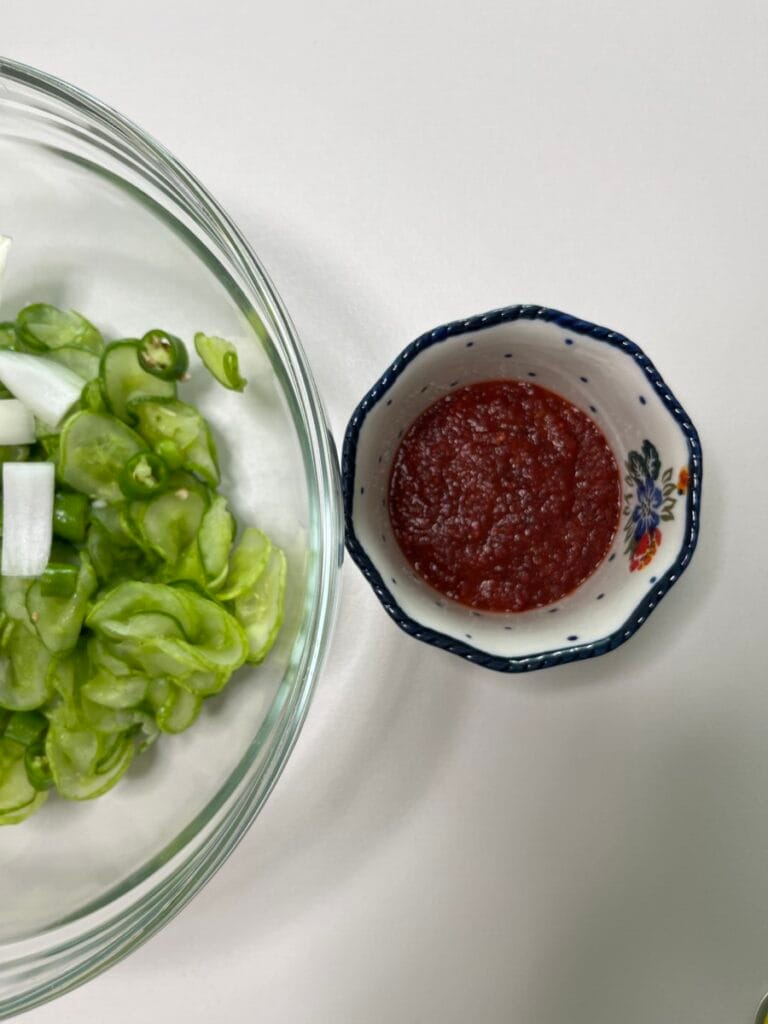 양념장 준비한 것